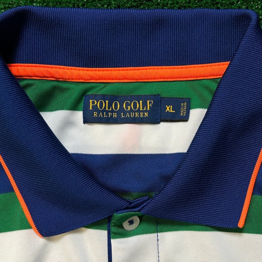 Polo Ralph Lauren 2017 US Open Erin Hills Golf Polo Striped Blue Green XL - Picture 4 of 12